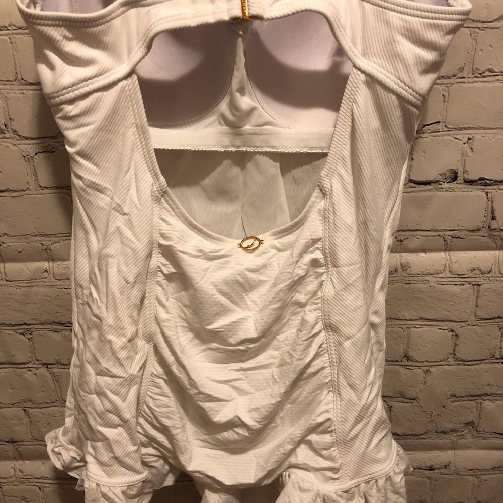 White one piece swimsuit. Jantzen size large - Picture 5 of 6